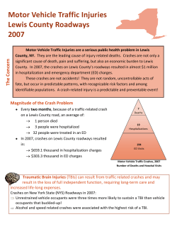 Motor Vehicle Traffic Injuries, Lewis Roadways, 2007