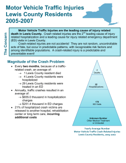 Motor Vehicle Traffic Injuries, Lewis, 2005-2007