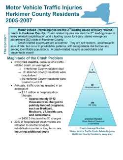 Motor Vehicle Traffic Injuries, Herkimer, 2005-2007
