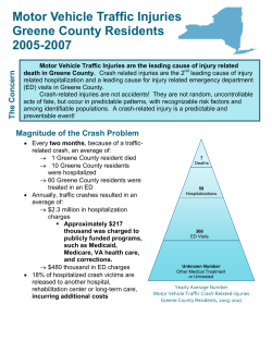 Motor Vehicle Traffic Injuries, Greene, 2005-2007