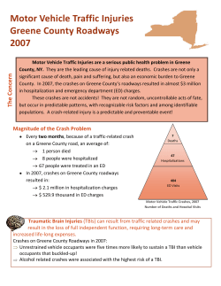 Motor Vehicle Traffic Injuries, Greene Roadways, 2007