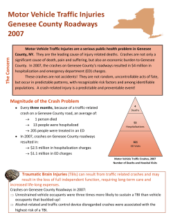 Motor Vehicle Traffic Injuries, Genesee Roadways, 2007