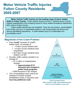 Motor Vehicle Traffic Injuries, Fulton, 2005-2007
