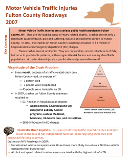 Motor Vehicle Traffic Injuries, Fulton Roadways, 2007