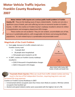 Motor Vehicle Traffic Injuries, Franklin Roadways, 2007