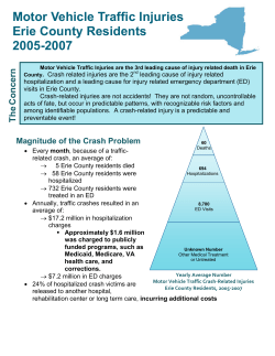 Motor Vehicle Traffic Injuries, Erie, 2005-2007