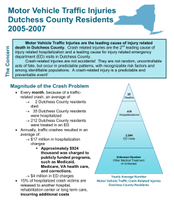 Motor Vehicle Traffic Injuries, Dutchess, 2005-2007