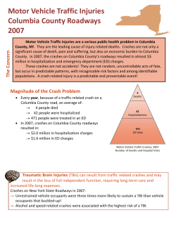 Motor Vehicle Traffic Injuries, Columbia Roadways, 2007