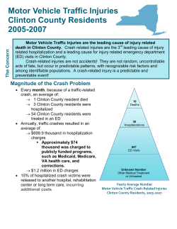 Motor Vehicle Traffic Injuries, Clinton, 2005-2007