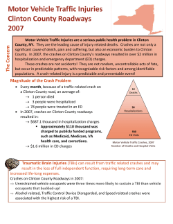 Motor Vehicle Traffic Injuries, Clinton Roadways, 2007