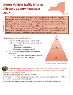 Motor Vehicle Traffic Injuries, Allegany Roadways, 2007