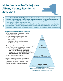 Motor Vehicle Traffic Injuries, Albany, 2005-2007