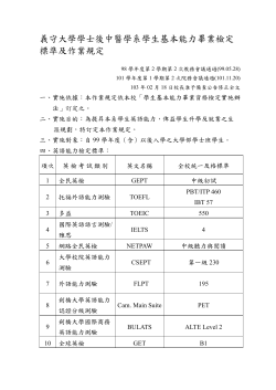 義守大學學士後中醫學系學生英語能力畢業資格檢定