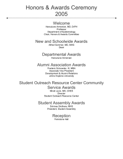Program and List of Awards