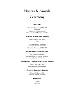 Program and List of Awards