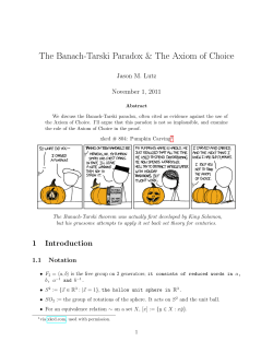 Notes on the Banach-Tarski Paradox (pdf)