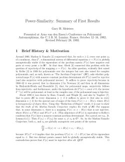 Power-Similarity: Summary of First Results .