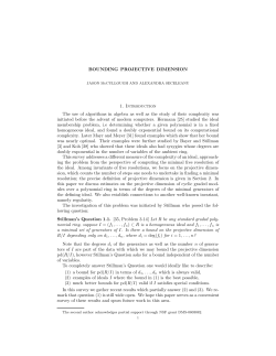 Bounding projective dimension