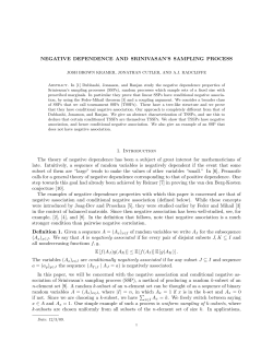 Negative Dependence and Srinivasan's sampling process
