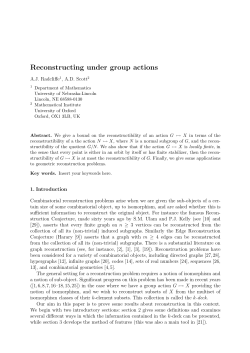 Reconstructing under group actions