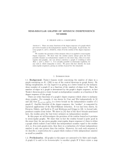Semi-regular graphs of minimum independence number