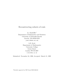 Reconstructing subsets of reals