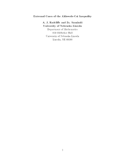 Extremal Cases for the Ahslwede-Cai Inequality
