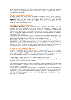 Procesos de acreditaciones a las agencias de calidad universitaria AQU y ANECA