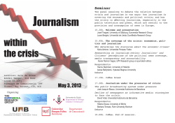 Journalism within the crisis