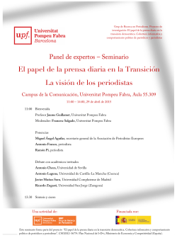El papel de la prensa diaria en la Transici n. La visi n de los periodistas