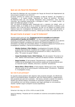 Projectes de R+D concedits en la darrera convocat ria d'ajudes del MINECO