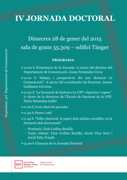 IV Jornada Doctoral