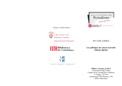 XV Coloquio de l'Aula d'Hist ria del Periodisme