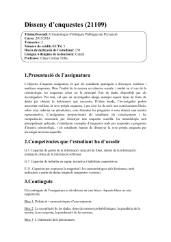 Disseny d'Enquestes