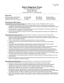 Allison's CV