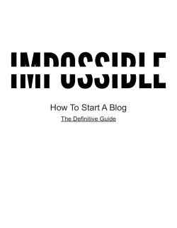 The Definitive Guide on How to Start a Blog