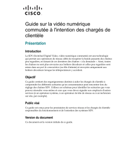 Switched Digital Video CSR Guide (French)