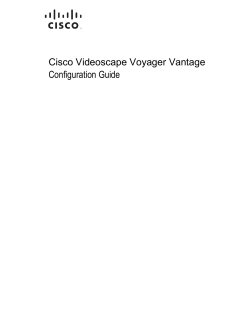 Cisco Videoscape Voyager Vantage Configuration Guide