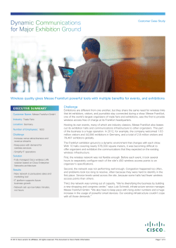 Dynamic Communications for Major Exhibition Ground