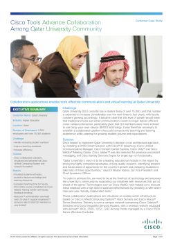 Cisco Tools Advance Collaboration Among Qatar University Community