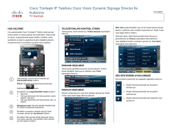 Cisco T&Atilde;&frac14;mle&Aring;&Yuml;ik IP Telefonu Cisco StadiumVision ile Kullanmak TV Kontrol&Atilde;&frac14;
