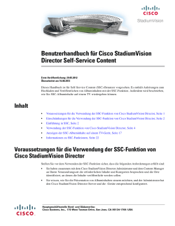 Benutzerhandbuch f&Atilde;&frac14;r Cisco StadiumVision Director Self-Service Content