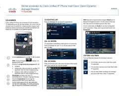 Anv&Atilde;&curren;ndning av Cisco Unified IP Phone 7975 med Cisco StadiumVision: TV-kontroller