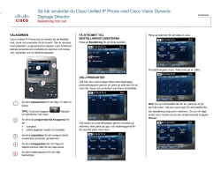 Anv&Atilde;&curren;ndning av Cisco Unified IP Phone 7975 med Cisco StadiumVision: Best&Atilde;&curren;llning fr&Atilde;&yen;n svit