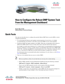 DMPs: Configure Reboot DMP System Task