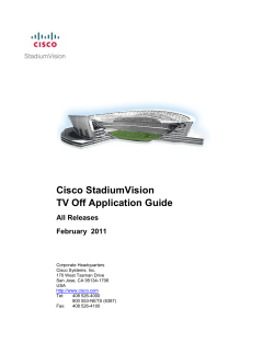 All Releases: Cisco StadiumVision Director TV Off Application Guide