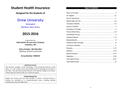Graduate/Theo Insurance Brochure 2015-2016