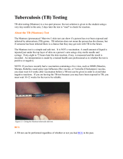 Tuberculosis Testing