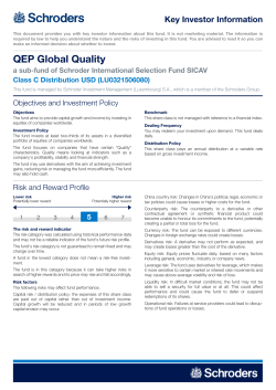 Key Investor Information