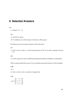 Selected answers to exercises